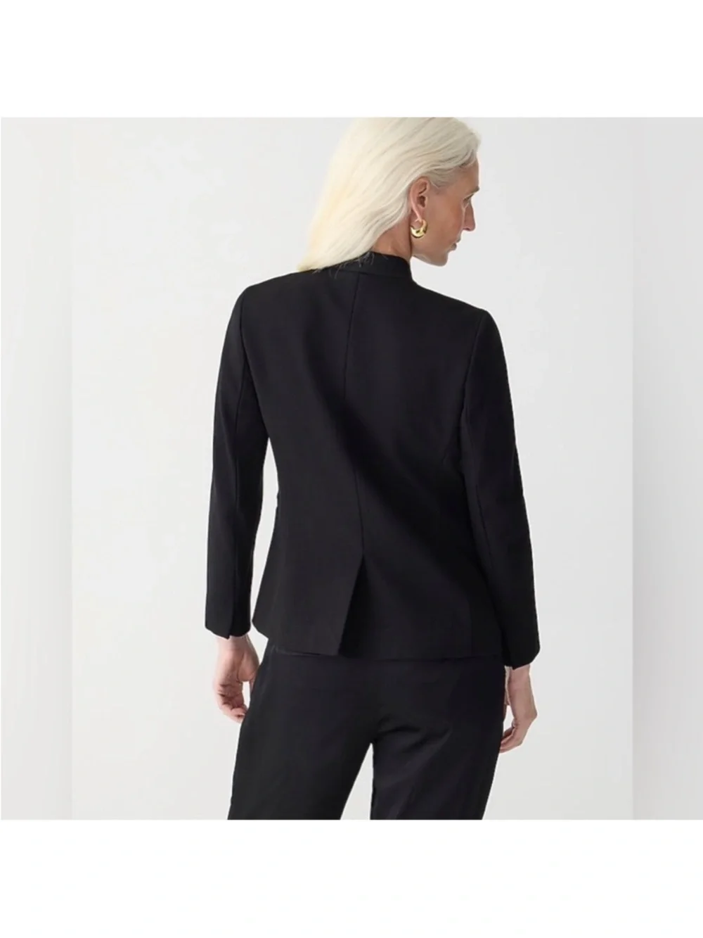 J. Crew Going-out blazer in stretch twill Black Open-Front Women's Jacket 12